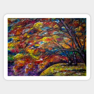 Japan. Autumn maples Sticker